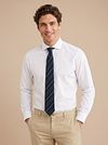Suitable Tie Silk Triple Stripe Dark Green Model / Voorkant