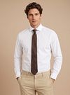 Suitable Silk Tie Melange Brown Model / Voorkant