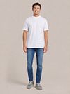 Obrambo T-shirt Wit 2-Pack – Extra Lang en Hooggesloten Model / Voorkant