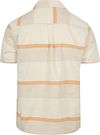 Anerkjendt Short Sleeve Hemd Leo Leinen Streifen Ecru Product / Achterkant