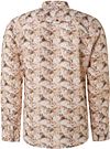 Camicia in lino No Excess con stampa floreale multicolor Product / Achterkant