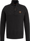 PME Legend Knitted Half Zip Trui Zwart PKW2409324-995 kopen | Suitable