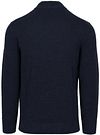 Profuomo Half Zip Pullover Bleu marine texturé