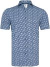 R2 Overhemd Korte Mouwen Print Donkerblauw 129.WSPSS.046-010 kopen | Suitable