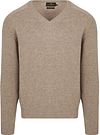 Steppin' Out Sweter z dekoltem w serek z wełny jagnięcej w kolorze piaskowym SM1201.0004-3300