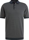 Vanguard Knitted Poloshirt Streep Navy kopen | Suitable