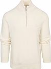 Gant Halfzip Tröja i ullblandning Ecru 8050171-130