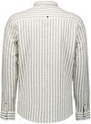 No Excess Shirt Cotton Linen Stripes Taupe Product / Achterkant