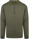 Scotch and Soda Langærmet Henley T-shirt i oliven 181515-300