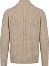 Steppin' Out Lau Pull Merino Half Zip Cable Beige