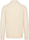 Steppin' Out Lau Pull Merino Half Zip Cable Ecru