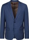 Suitable Sharkskin Kostuum Wol Royal Blauw