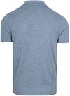 Suitable Knitted Poloshirt Cotton Linen Blau