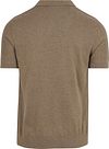 Suitable Stickad Polo Riva Harring Taupe Product / Achterkant