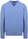 William Lockie Pullover Lamswol V Surf Mid Blue 7092DF-SURF