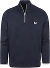 Fred Perry Half Zip Trui Navy Blauw M3574-608 kopen | Suitable