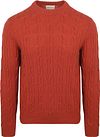Gant Genser Med Rund Hals I Lammeull Kabelstrikk Moderne Rust 8050213-623
