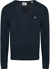 Gant Pullover Col-V Wool Blend Mélanger Marine 8050274-480 commander en ligne | Suitable