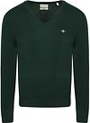 Gant Pullover V-Hals Woolblend Donkergroen 8050274-374 kopen | Suitable
