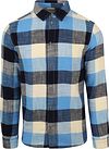 KnowledgeCotton Apparel Skjorte Blå Ruter 1090058-7021 blue check