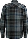 PME Legend Overshirt Dobby Rutet Sort Grå Product / Achterkant