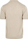 Profuomo Knitted Half Zip Polo Shirt Dropneedle Beige Product / Achterkant