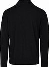 Profuomo Longsleeve Poloshirt Merinowolle Schwarz