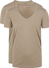 Slater T-shirt Beige 8940-915 2-pack