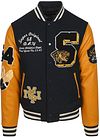 Superdry Varsity Bomber Jacket Navy M5012183A-DAX order online | Suitable