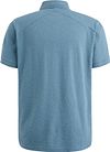 Cast Iron Poloshirt mit Popcorn-Struktur in Blau Product / Achterkant