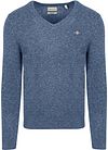 Gant Genser V-Hals Ullblanding Blå 8050274-489