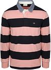 Køb Gant Heavy Rugger Shield Polo Stribet Marineblå Rosa 2004083-671 | Suitable