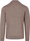 Profuomo Half Zip Pullover Merinowolle Braun