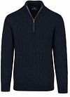 Steppin' Out Lau Pull Merino Half Zip Cable Marinblå köp | Suitable