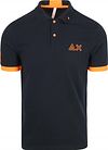 Sun68 Poloskjorte Logo Fluo Navy A35122-07