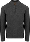 William Lockie Half Zip Pullover Lamswol Charcoal Melange 7096DZ-2 Charcoal kopen | Suitable