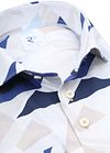 R2 Shirt Geometrical Print Blue
