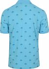 Scotch and Soda Poloshirt Palmbomen Blauw Product / Achterkant