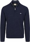 Gant Halfzip Lambswool Sweater Navy order online | 87313-410 | Suitable Italy