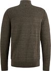 Maglia PME Legend in mouliné strutturato con mezza zip, verde dusky Product / Achterkant
