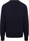 William Lockie Sweter z jagnięcej wełny z okrągłym dekoltem Midnight Mix Navy Product / Achterkant