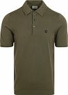 No Excess Strikket Poloshirt i Oliven 27210351-186