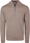 Profuomo Half Zip Pullover Merino Wool Brown PPXJ30025D-H order online | Suitable