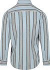 Scotch and Soda Overhemd Crinkled Stripe Lichtblauw Product / Achterkant