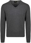 Steppin' Out Tröja i bomullskashmir med V-ringning, Antracitmelange SM1201.0001-1203 PU-V-COCASH-Antra