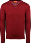 Køb Suitable Merino Pullover V-Hals Mørkerød PU-MRI-V-25-DR - 4M0778 dark red | Suitable