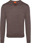 Suitable Pull Col V Laine Mérinos Taupe PU-MRI-V-24 195391 Brown commander en ligne | Suitable