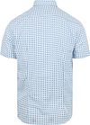 Suitable Short Sleeve Overhemd Print Blauw Product / Achterkant