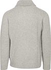 Profuomo sweter z półgolfem Half Zip z wełny merino, melanżowy szary Product / Achterkant