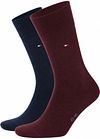 Tommy Hilfiger Classic 2-pack Socks Navy Burgundy order online | 371111-151 | Suitable Finland